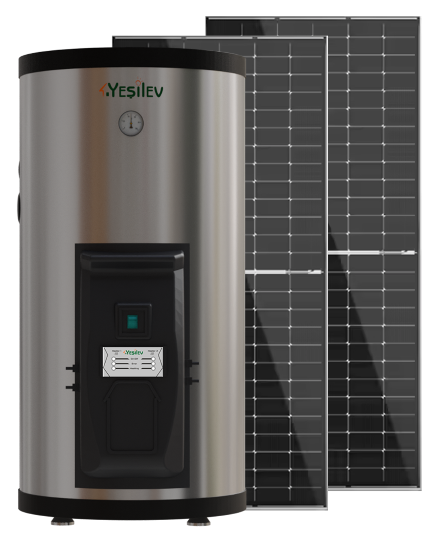 Yeşil Ev SOLAR Güneş paneli ile çalışan su ısıtıcı SUNBOİL SUNBUFFER 200 Litre(Fiyata panel dahil değildir)