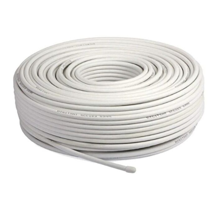 Uydu Anten Kablosu Beyaz RG6-U6 100 mt