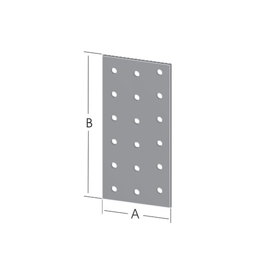 Düz Lama Bağlantı Sac Gönye 60x80mm