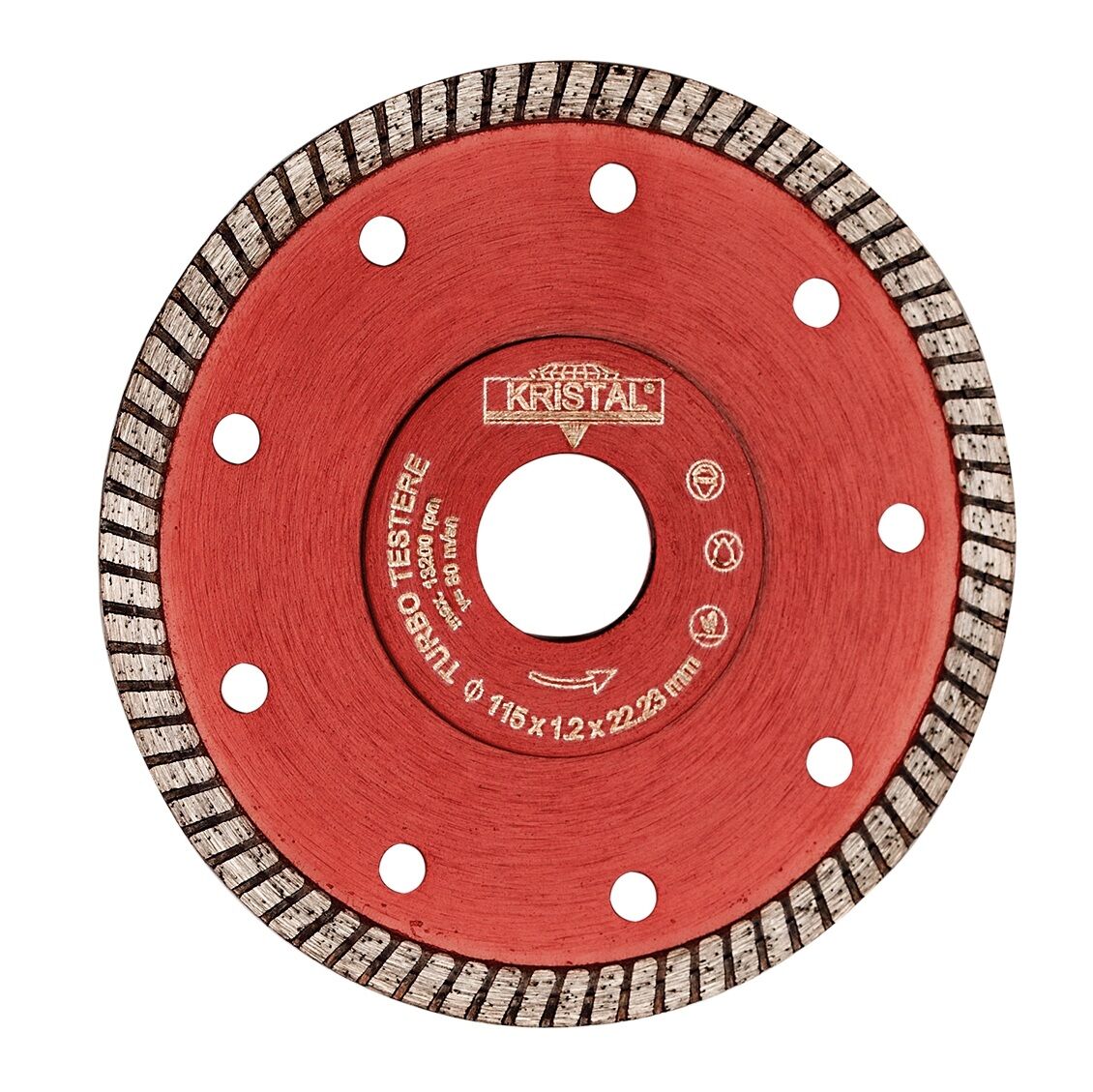 Kristal Turbo Elmas Hassas İnce Seramik Fayans Kesici 115mm