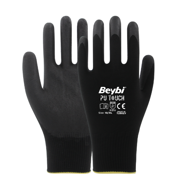 Beybi Pu Touch Poliüretan Eldiven 9 No