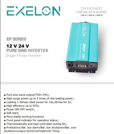 Exelon 3000W 24V Tam Sinüs İnverter