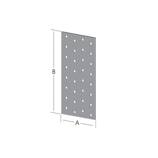 Düz Lama Bağlantı Sac Gönye 80x120mm