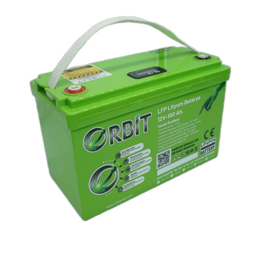 Orbit 12V 100Ah LifePO4 Marin Bluetooth Lityum Akü