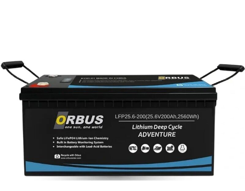 Orbus 25.6 V 200 Ah LifePo4 Lityum Akü