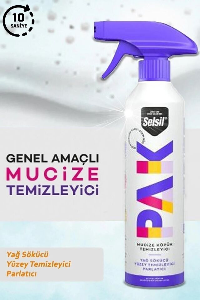 Selsil Pak Köpük Mucize Temizleyici Sprey 500ml