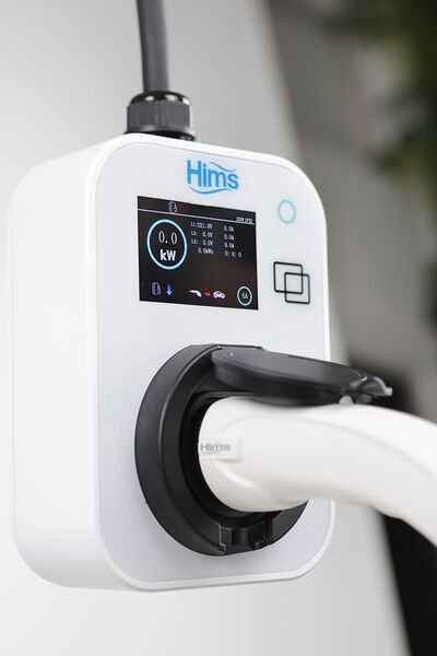 Hims 22kW Kilitli Soketli Taşınabilir Araç Şarj Cihazı Beyaz