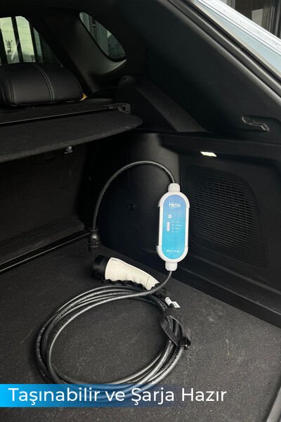 Hims 3.7kW Gümüş Taşınabilir Elektrikli Araç Şarj Cihazı