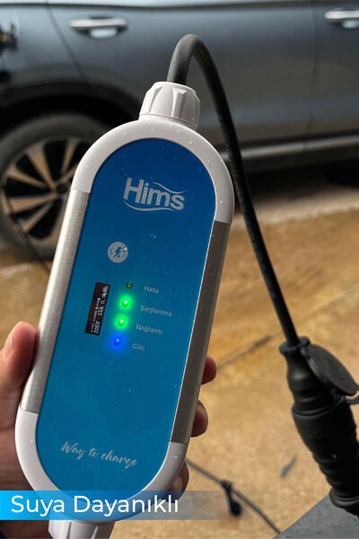 Hims 3.7kW Gümüş Taşınabilir Elektrikli Araç Şarj Cihazı
