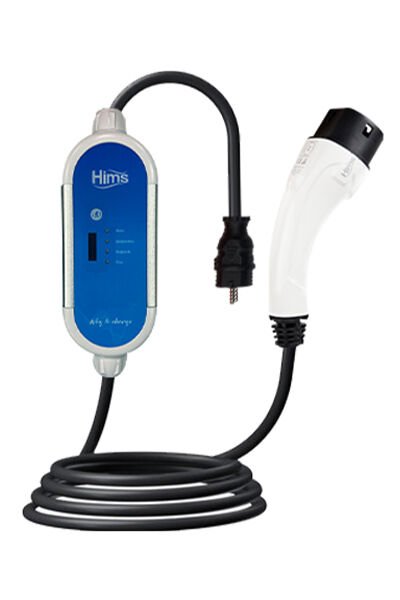 Hims 3.7kW Gümüş Taşınabilir Elektrikli Araç Şarj Cihazı