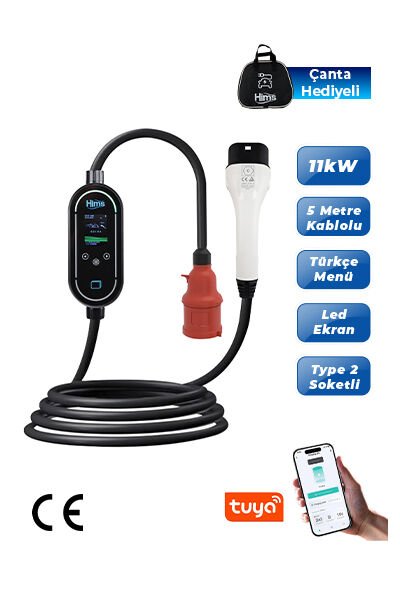 Hims 11kW Akıllı Taşınabilir Araç Şarj Cihazı
