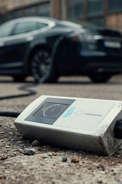 Hims 22kW Tip 2 Soketli Sanayi Tipi Konnektörlü Taşınabilir Elektrikli Araç Şarj Cihazı