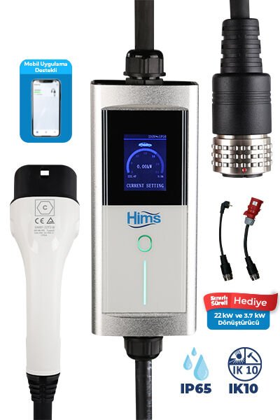 Hims 22kW Tip 2 Taşınabilir Mobil Elektrikli Araç Şarj İstasyonu