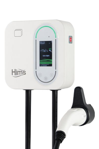 Hims 22kW Tip 2 Soketli 5m Kablolu Beyaz Smart Elektrikli Araç Şarj İstasyonu