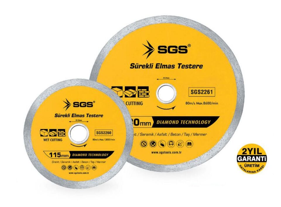 SGS Sürekli Elmas mermer Granit Kesici 180mm