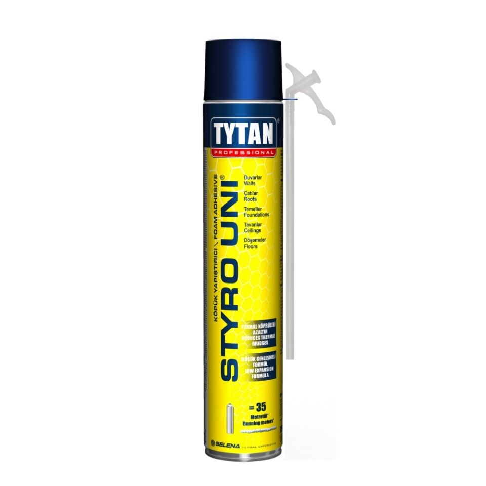 Tytan Styro Manuel Mantolama Yapıştırıcı Şişmeyen Pu Köpük 750ml