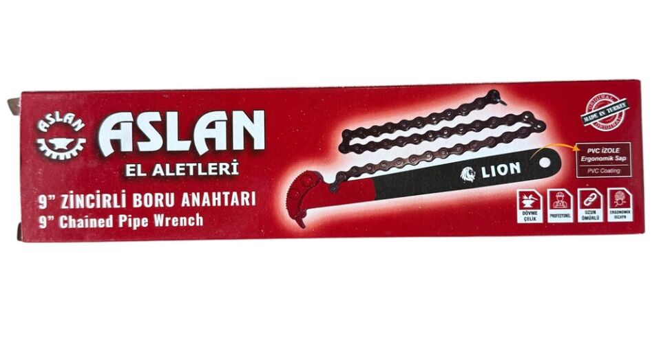 Aslan Zincirli Yağ Filtre Sökme Anahtarı 9'''' 225mm