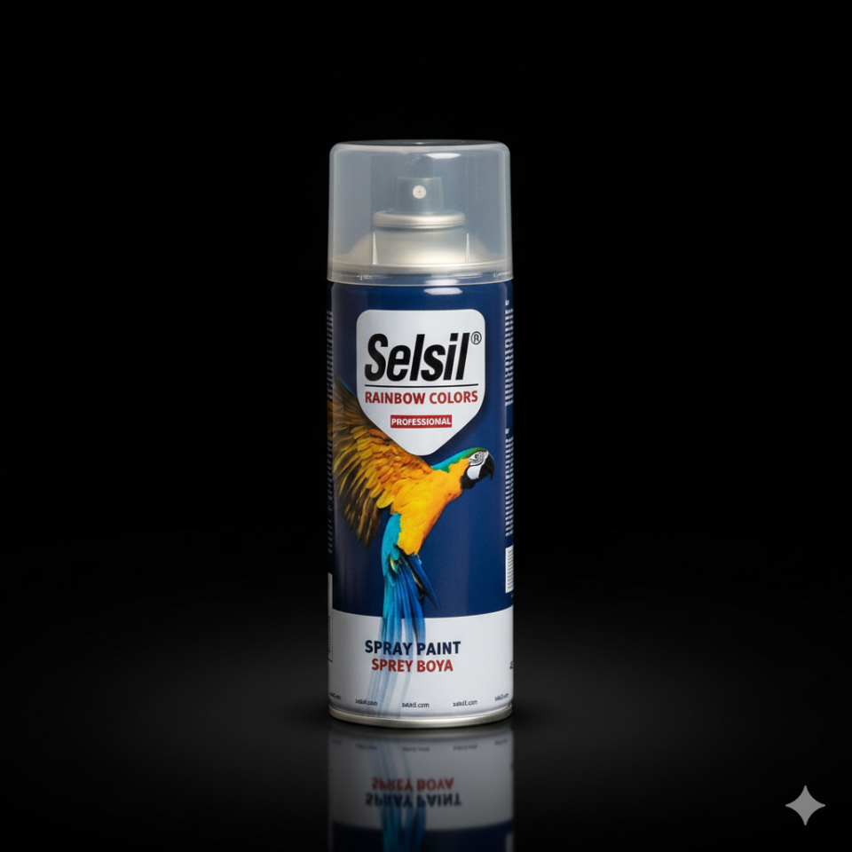 Selsil Sprey Boya Parlak Siyah 400ml RAL9005
