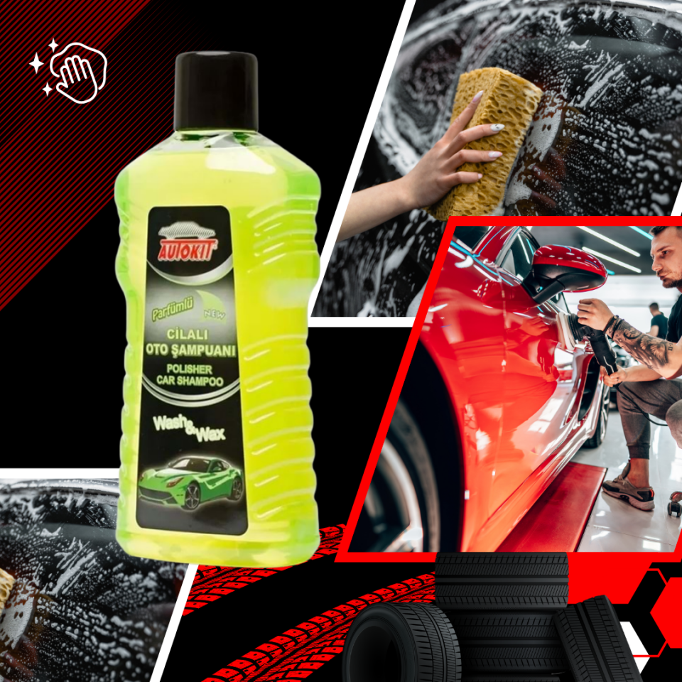 Autokit Cilalı Oto Şampuanı Parfümlü 1 Lt.