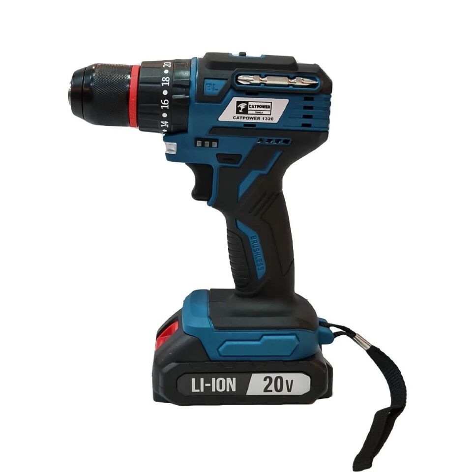 Catpower 1320 Akülü Şarjlı Vidalama Darbeli Matkap Kömürsüz 20V 2.0Ah