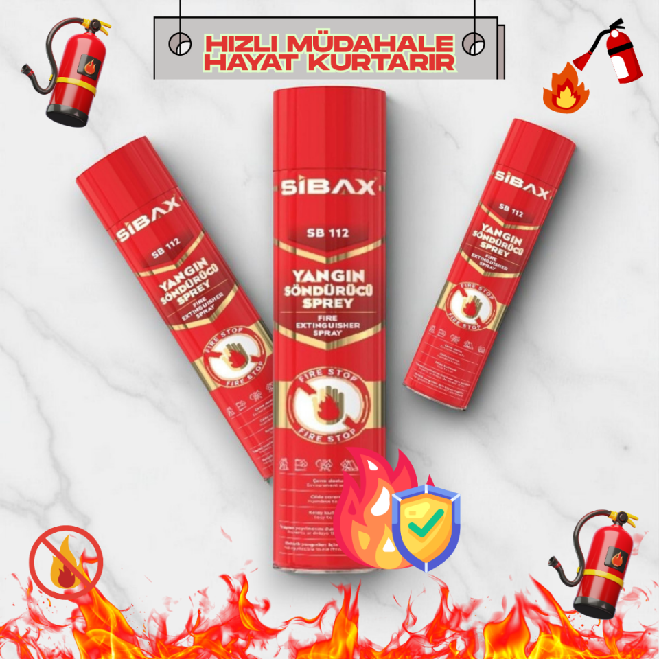 Sibax SB112 Yangın Söndürücü Sprey 1000ml