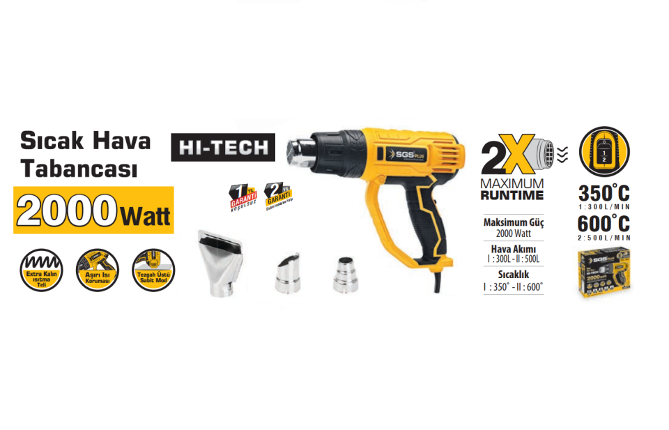 SGS Sıcak Hava Tabancası 2000W
