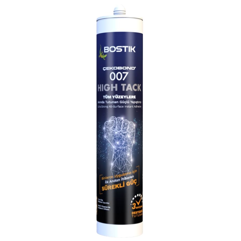 Bostik Çekobond 007 High Tack Hibrit Çok Amaçlı Korniş/Kornej Yapıştırıcı Beyaz 290 ml